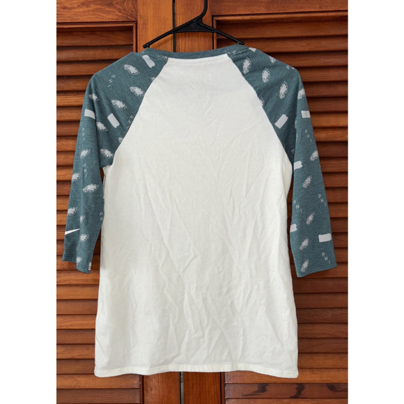 PHILADELPHIA EAGLES NFL NIKE THE NIKE TEE 3/4 SLEEVE WOMEN'S SHIRT SMALL - Picture 3 of 3